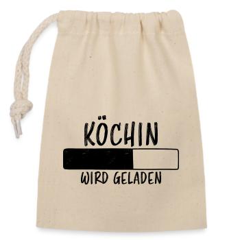 Köchin Spruch Kochen Job Lustiges Köchin Geschenk - Verschließbarer Geschenkbeutel aus Baumwolle (14x20cm) - Natur - Vorne