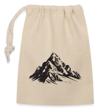 Mountains Symbol Silhouette - Closable cotton gift bag (14x20cm) - nature - Front