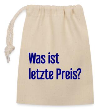 What is last price? - Closable cotton gift bag (14x20cm) - nature - Front