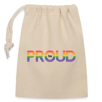 LGBT Pride Month - Sei stolz - Verschließbarer Geschenkbeutel aus Baumwolle (14x20cm) - Natur - Vorne