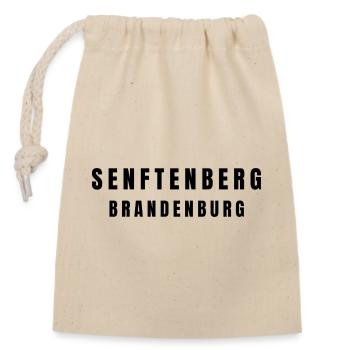 Senftenberg Brandenburg - Verschließbarer Geschenkbeutel aus Baumwolle (14x20cm) - Natur - Vorne