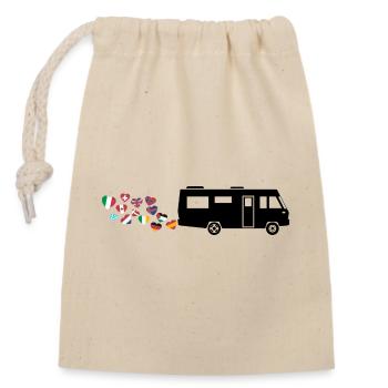 Intégral Road trip lover - Sac cadeau en coton avec cordon (14 x 20 cm) - nature - Devant