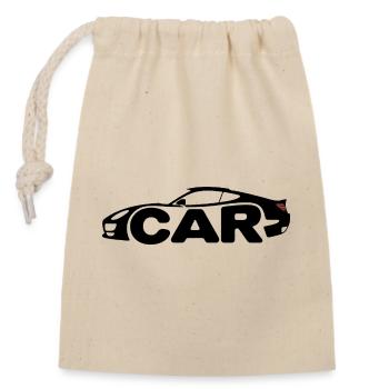 Voiture de sport - Logo de voiture cool - Sac cadeau en coton avec cordon (14 x 20 cm) - nature - Devant