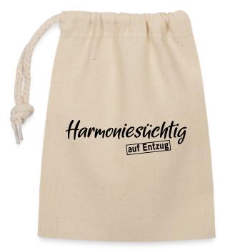 Harmony addict - Closable cotton gift bag (14x20cm) - nature - Front