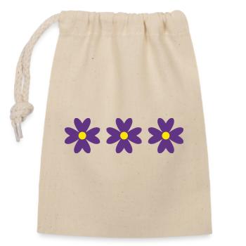 FLOWER. NATURE. ECOLOGY. ANNIVERSARY. FEAST - Closable cotton gift bag (14x20cm) - nature - Front