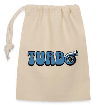 Turbo - Sac cadeau en coton avec cordon (14 x 20 cm) - nature - Devant