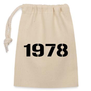 Millésime 1978 - Sac cadeau en coton avec cordon (14 x 20 cm) - nature - Devant