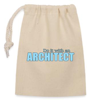 ARCHITECT - Verschließbarer Geschenkbeutel aus Baumwolle (14x20cm) - Natur - Vorne