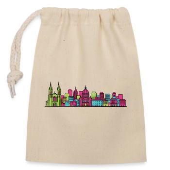 Montpellier Stadtsilhouette Arc de Triomphe Art - Verschließbarer Geschenkbeutel aus Baumwolle (14x20cm) - Natur - Vorne