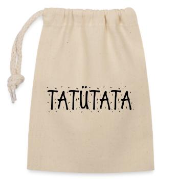 Tatuetata_Tatuetata - Verschließbarer Geschenkbeutel aus Baumwolle (14x20cm) - Natur - Vorne