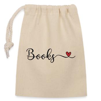 Books - Closable cotton gift bag (14x20cm) - nature - Front