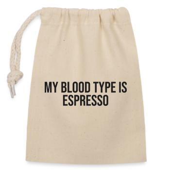 coffee roaster shirt - Verschließbarer Geschenkbeutel aus Baumwolle (14x20cm) - Natur - Vorne