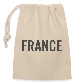 France Mot Gris - Verschließbarer Geschenkbeutel aus Baumwolle (14x20cm) - Natur - Vorne