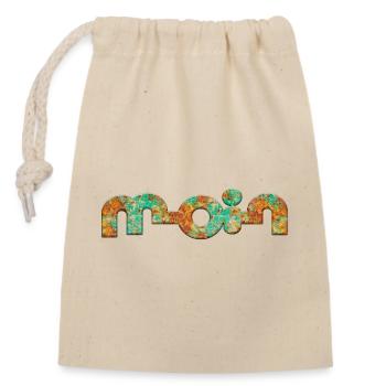 Hello - Closable cotton gift bag (14x20cm) - nature - Front