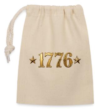 Étoiles d’or de 1776 Patriotiques - Sac cadeau en coton avec cordon (14 x 20 cm) - nature - Devant