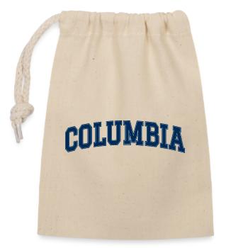 Columbia Hochschulbogen - Verschließbarer Geschenkbeutel aus Baumwolle (14x20cm) - Natur - Vorne