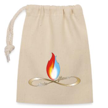 Twin Flame Infinity - Verschließbarer Geschenkbeutel aus Baumwolle (14x20cm) - Natur - Vorne
