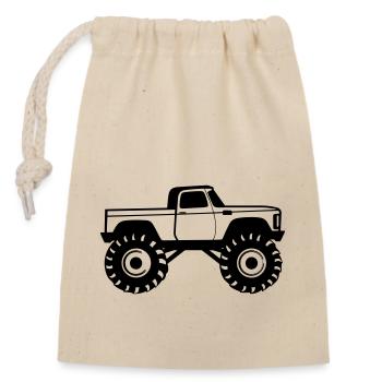 Monster Truck - Closable cotton gift bag (14x20cm) - nature - Front