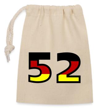 52 Number Germany Jersey - Closable cotton gift bag (14x20cm) - nature - Front