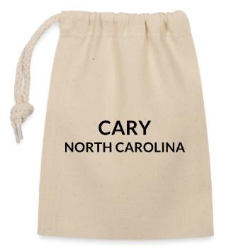 Cary, Caroline du Nord, États-Unis - Sac cadeau en coton avec cordon (14 x 20 cm) - nature - Devant