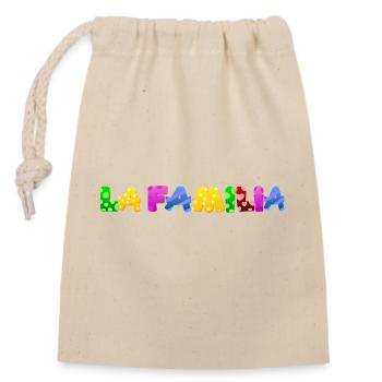 Bébé Parents Enfant Cadeau Dictons Naissance Maman Papa - Sac cadeau en coton avec cordon (14 x 20 cm) - nature - Devant