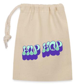 Hip Hop - Sac cadeau en coton avec cordon (14 x 20 cm) - nature - Devant