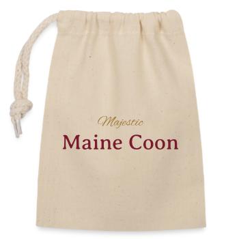 Majestic Maine Coon cat - Sac cadeau en coton avec cordon (14 x 20 cm) - nature - Devant
