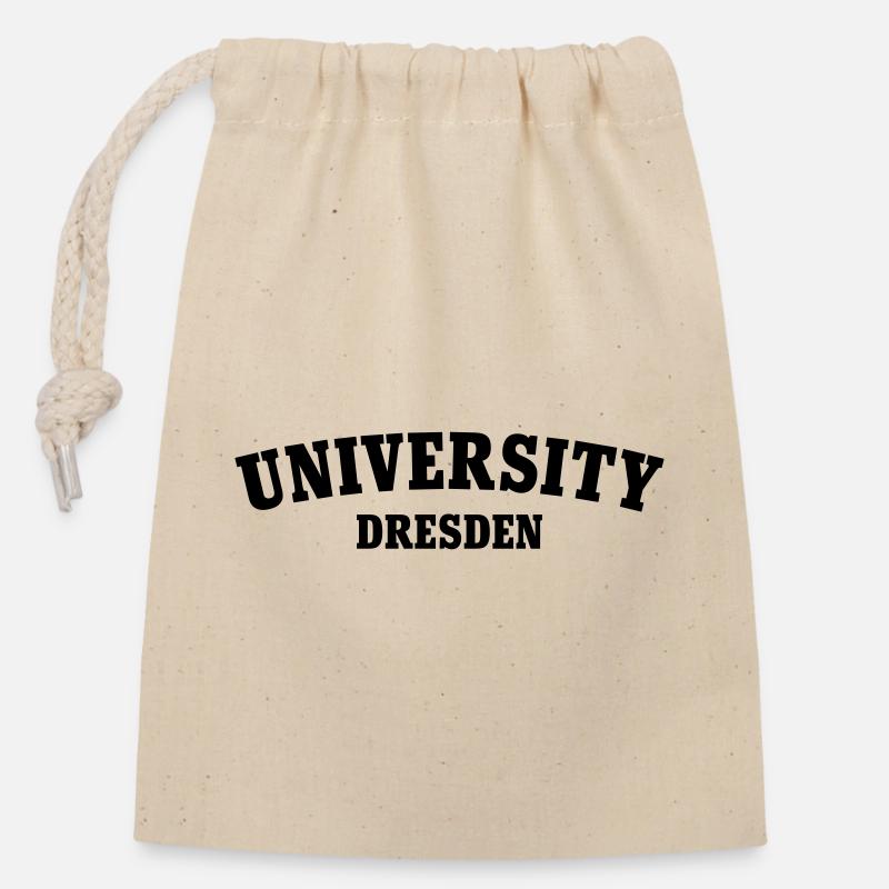 University of Dresden - Closable cotton gift bag (14x20cm) - nature
