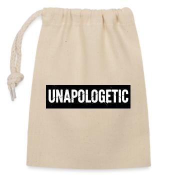 Unapologetic Authentics - Closable cotton gift bag (14x20cm) - nature - Front