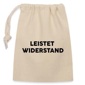 resistance - Closable cotton gift bag (14x20cm) - nature - Front