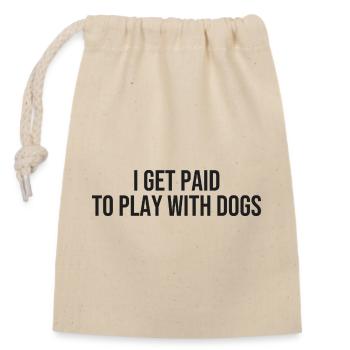 Dog Groomer Humor - Closable cotton gift bag (14x20cm) - nature - Front