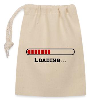 Loading - Closable cotton gift bag (14x20cm) - nature - Front