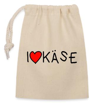 Cheese Cheese Lovers Food - Closable cotton gift bag (14x20cm) - nature - Front