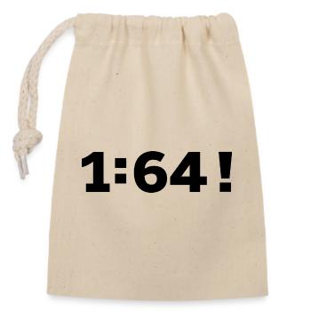 1 in 64 Model Making for Car Nerds - Closable cotton gift bag (14x20cm) - nature - Front