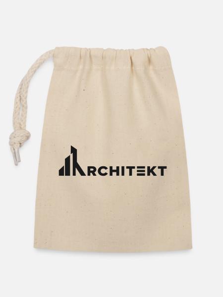 Architekt Shirt - Verschließbarer Geschenkbeutel aus Baumwolle (14x20cm) - Natur