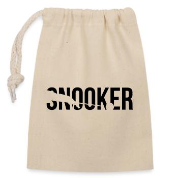 snooker - Closable cotton gift bag (14x20cm) - nature - Front