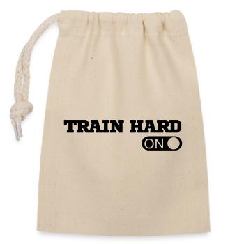 culturiste, musculation,fitness,entraînement,bête - Sac cadeau en coton avec cordon (14 x 20 cm) - nature - Devant