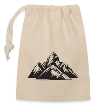 Mountains Alps Silhouette - Closable cotton gift bag (14x20cm) - nature - Front