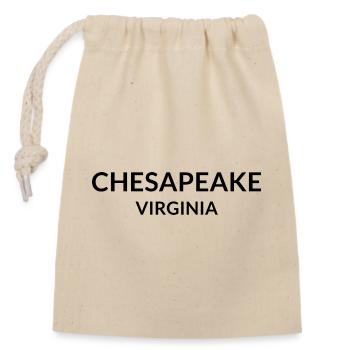 Chesapeake Virginia USA - Verschließbarer Geschenkbeutel aus Baumwolle (14x20cm) - Natur - Vorne