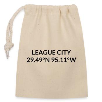 League City Texas USA Koordinaten - Verschließbarer Geschenkbeutel aus Baumwolle (14x20cm) - Natur - Vorne