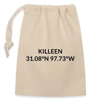Killeen Texas USA Koordinaten - Verschließbarer Geschenkbeutel aus Baumwolle (14x20cm) - Natur - Vorne