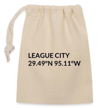 League City Texas USA Koordinaten - Verschließbarer Geschenkbeutel aus Baumwolle (14x20cm) - Natur - Vorne