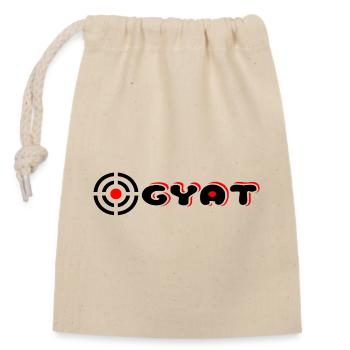 Gyat - Sac cadeau en coton avec cordon (14 x 20 cm) - nature - Devant