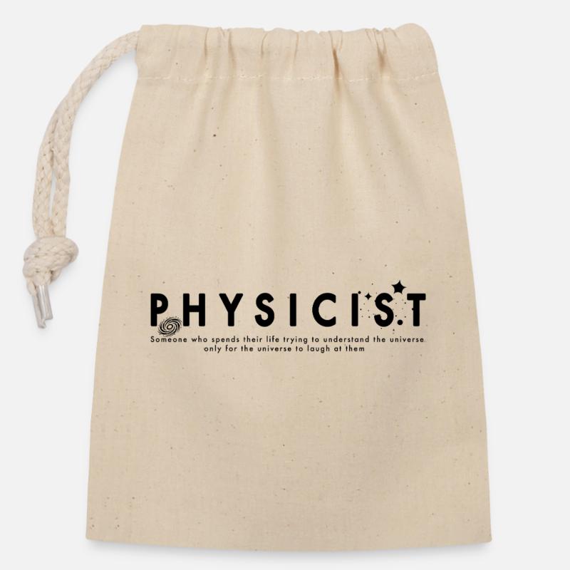 Physique - Sac cadeau en coton avec cordon (14 x 20 cm) - nature