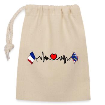 Centre-Val de Loire Heartbeat, France - Sac cadeau en coton avec cordon (14 x 20 cm) - nature - Devant