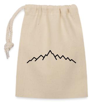 Berge Linie Gebirge Horizont - Verschließbarer Geschenkbeutel aus Baumwolle (14x20cm) - Natur - Vorne
