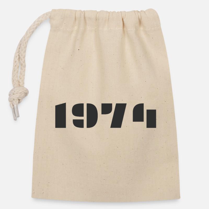 1974 - Closable cotton gift bag (14x20cm) - nature