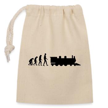 Eisenbahner / Eisenbahnen / Eisenbahn / Bahn - Verschließbarer Geschenkbeutel aus Baumwolle (14x20cm) - Natur - Vorne