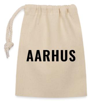 Aarhus Danemark Typographie minimale - Sac cadeau en coton avec cordon (14 x 20 cm) - nature - Devant
