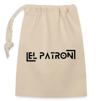 El Patron – Le look du chef - Sac cadeau en coton avec cordon (14 x 20 cm) - nature - Devant